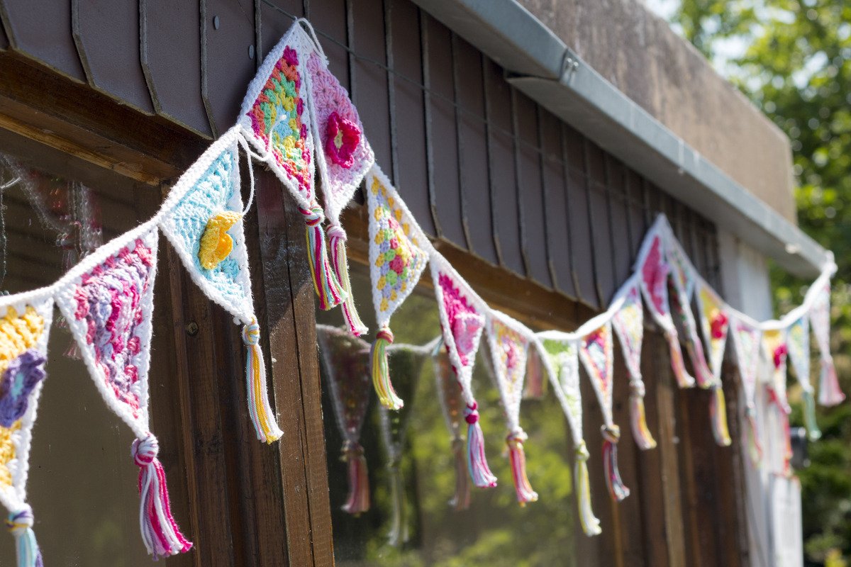 Wimpelkette Häkelanleitung