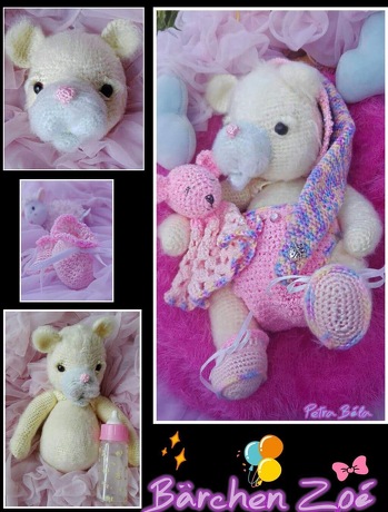 Bären , kann man nie genug haben, dieses kleine Bärchen hat eine tolle Pupoen Mami gefunden , den musste ich einfach machen , es war Liebe auf den ersten Blick
Diese Anleitung hat viele tolle Bilder Erklärungen und ist gut verständlich geschrieben