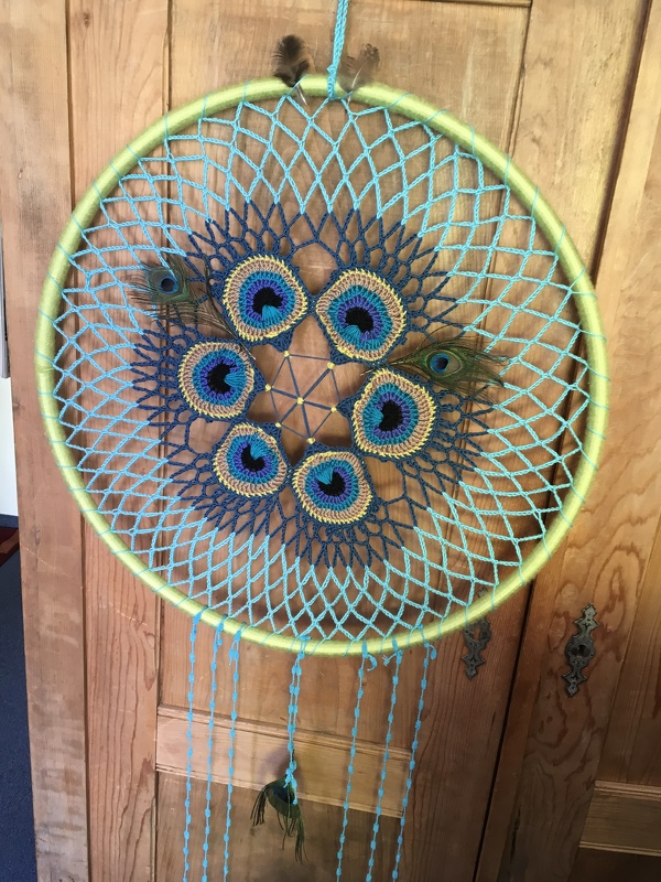 zauberhafter Alb -Traumfänger „Pfauenauge“