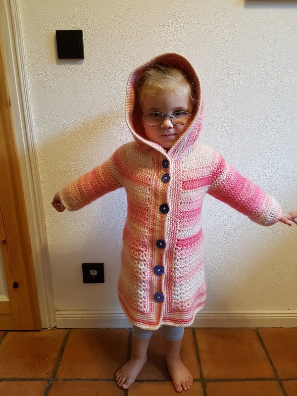 - MATILDA - Basic-Mantel, alle Größen häkeln, Häkelmantel mit Kapuze, RVO Raglan von oben