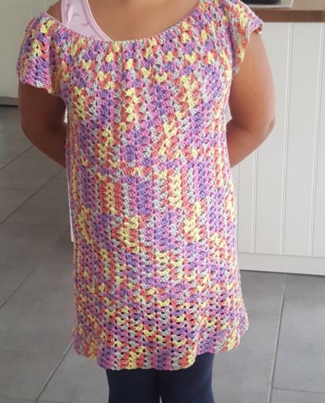 Häkelanleitung 2 in 1 - Fächertop und Fächerpullover - alle Kindergrößen