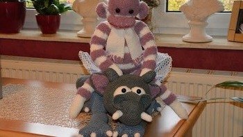 Weihnachtsgeschenk...neue Kuscheltiere für meine Enkelkinder, die Freude war riesig.