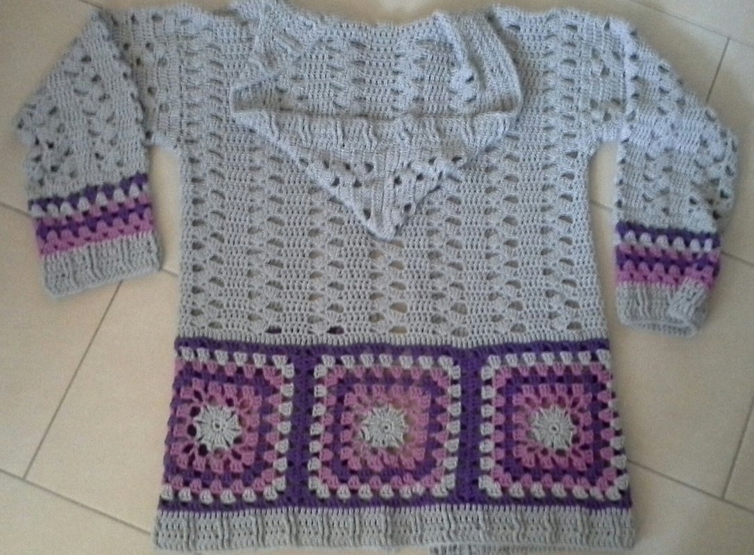 Long-Weste / Mantel mit Kapuze HYGGE (Gr. S/M, L/XL)