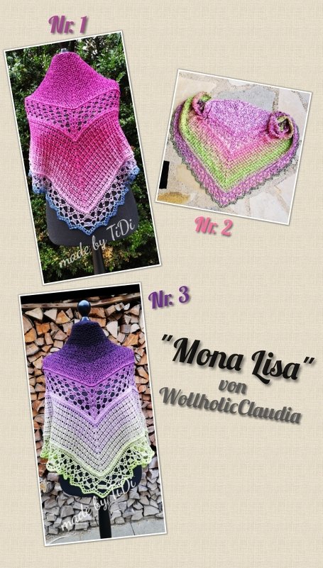 Häkelanleitung Dreieckstuch "Mona Lisa" - 2 Größen