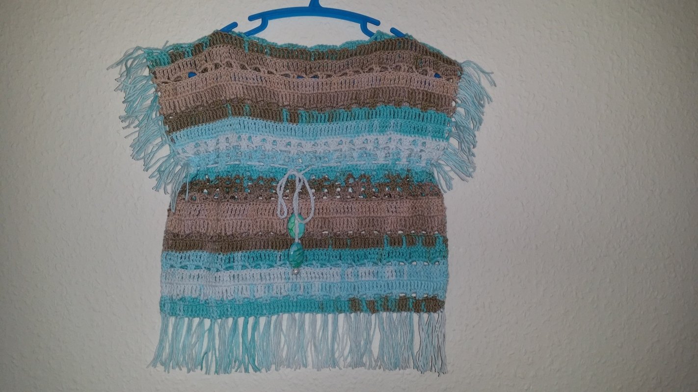 Häkelanleitung Fransentunika oder Kurztop