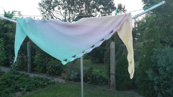 Tuch Knitters DNA , Kaufanleitung von Martina Behm, gestrickt aus Lady Dees Traumgarne,