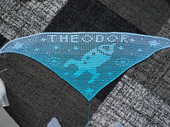 Motivtuch Rakete, leicht abgewandelt da personalisiert