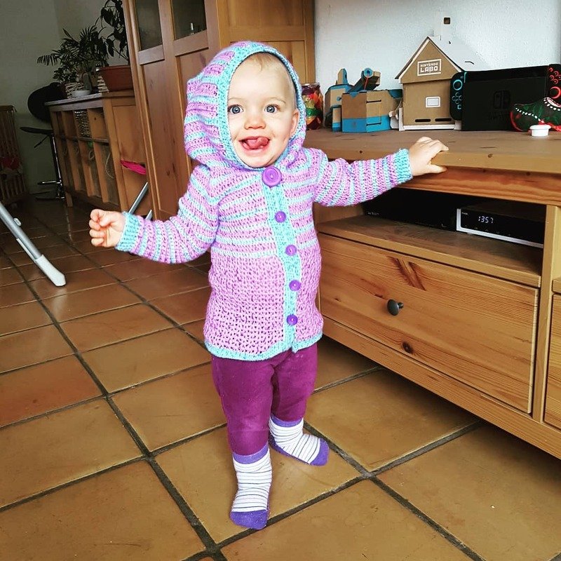 - MATILDA - Basic-Mantel, alle Größen häkeln, Häkelmantel mit Kapuze, RVO Raglan von oben