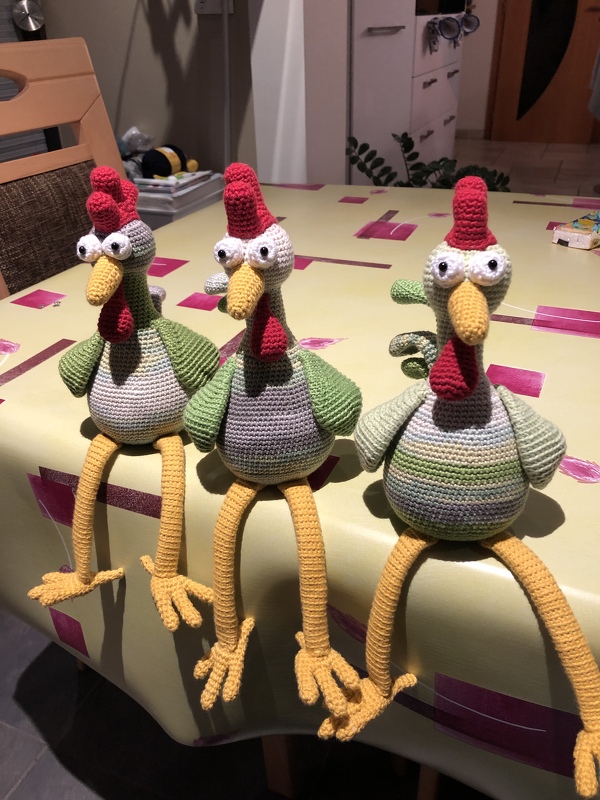 XL Gockel GLUPSCHI Kantenhocker Hühner Hahn Ostern Frühlingsdeko