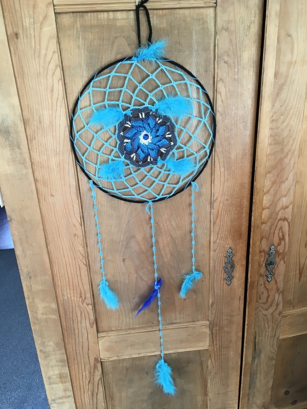 Traumfänger "Blaues Wunder"•.¸¸☆ஜீ✽.•*`*•.¸¸.✽