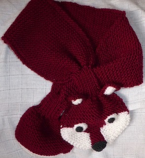 Fuchsschal nach Anleitung von ursulapetra, gestrickt aus Lang Yarns Merino 150.