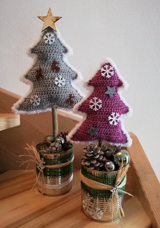 Häkelanleitung Weihnachtsdeko Tannenbäume