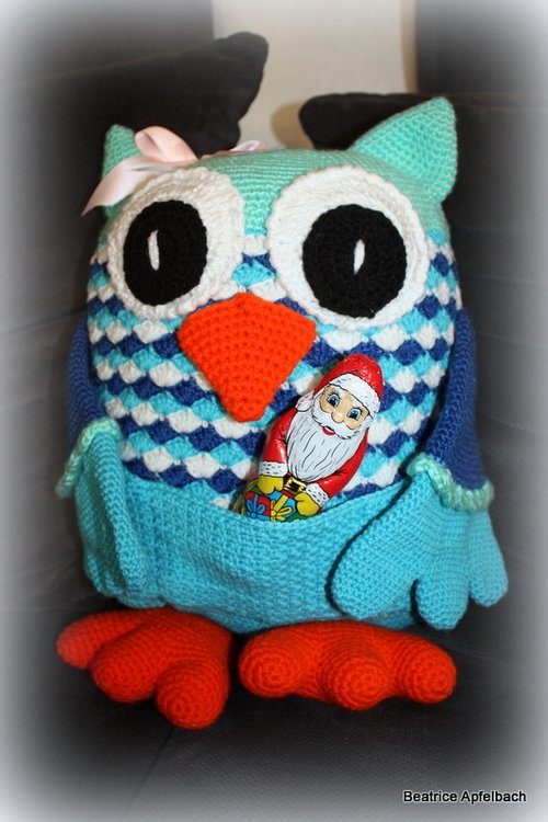 Pillow &quot;Owl&quot; with pockets (size: 40 X 50 cm)