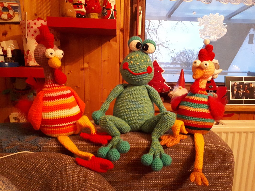 XL Gockel GLUPSCHI Kantenhocker Hühner Hahn Ostern Frühlingsdeko