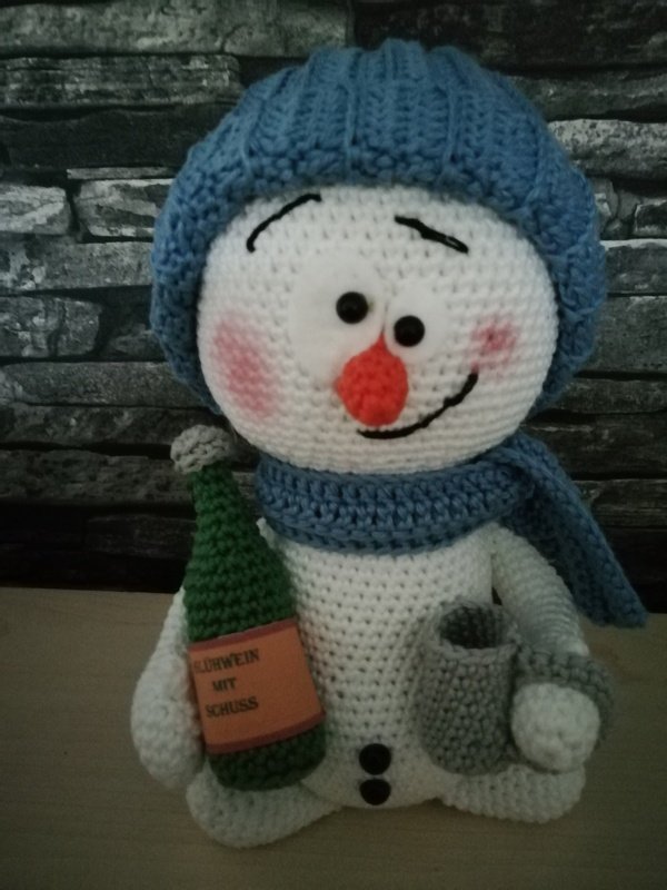 Schneemann – beschwipster Egon - Häkelanleitung