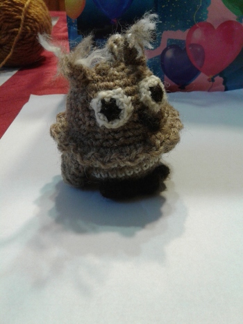 Meine erste Sweepi-Eule. Leider wurde die Seite gelöscht, aber ich gehöre zu den Glücklichen, die die Anleitung hat.