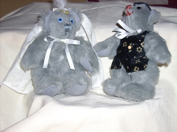 dieses Brautpaar nähte ich mal für freunde zur Hochzeit