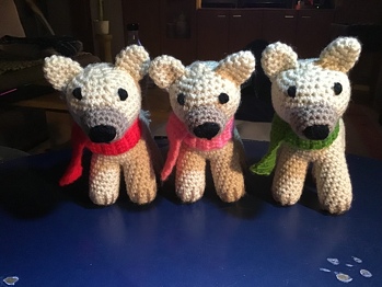 Diese süßen Bären habe ich selbst gemacht, hab mir aufgeschrieben wie, gar nicht so einfach.