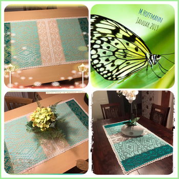 „Sweet Ornament Mix „ nach Anleitung von Petra Sahin.
Traumhafter Läufer und absolut anfängertauglich......