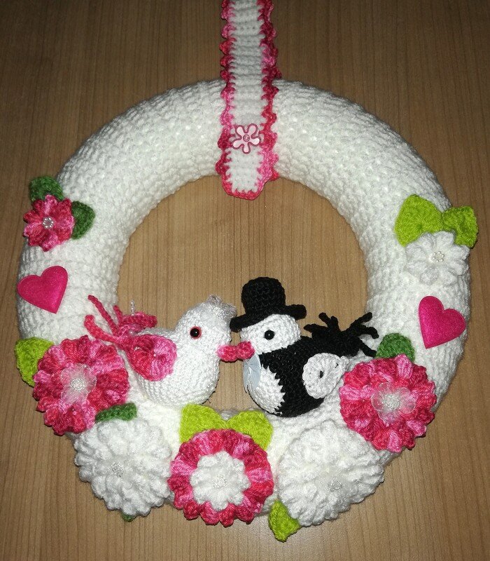 Häkelanleitung Brautpaar Vogel