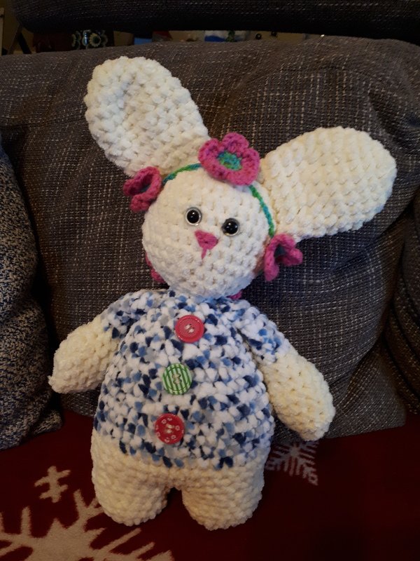 weicher Hase groß oder klein zum kuscheln schnell gehäkelt