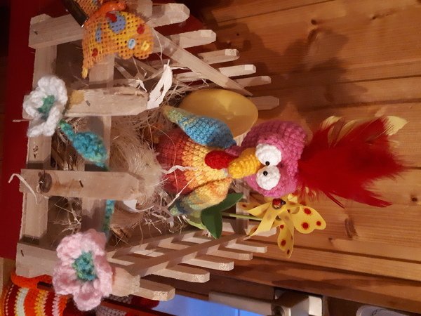 Kleinere Glupschis mit Nest , 4er Set, 10 cm bis 20 cm hoch