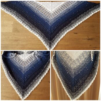 Super Anleitung
1000ll 4.5 NS 4fädrig
Ich musste die letzte Muster Sequenz etwas verkürzen, da der Bobbel zu klein war