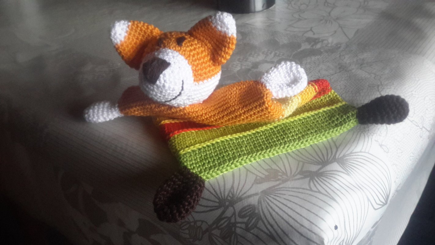 Schmusetuch Fuchs Häkelanleitung