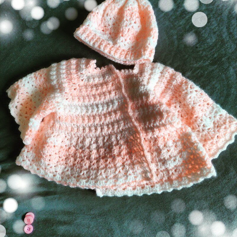 Häkelanleitung Kinderjacke + Mütze - Gr. 50 - Gr. 140