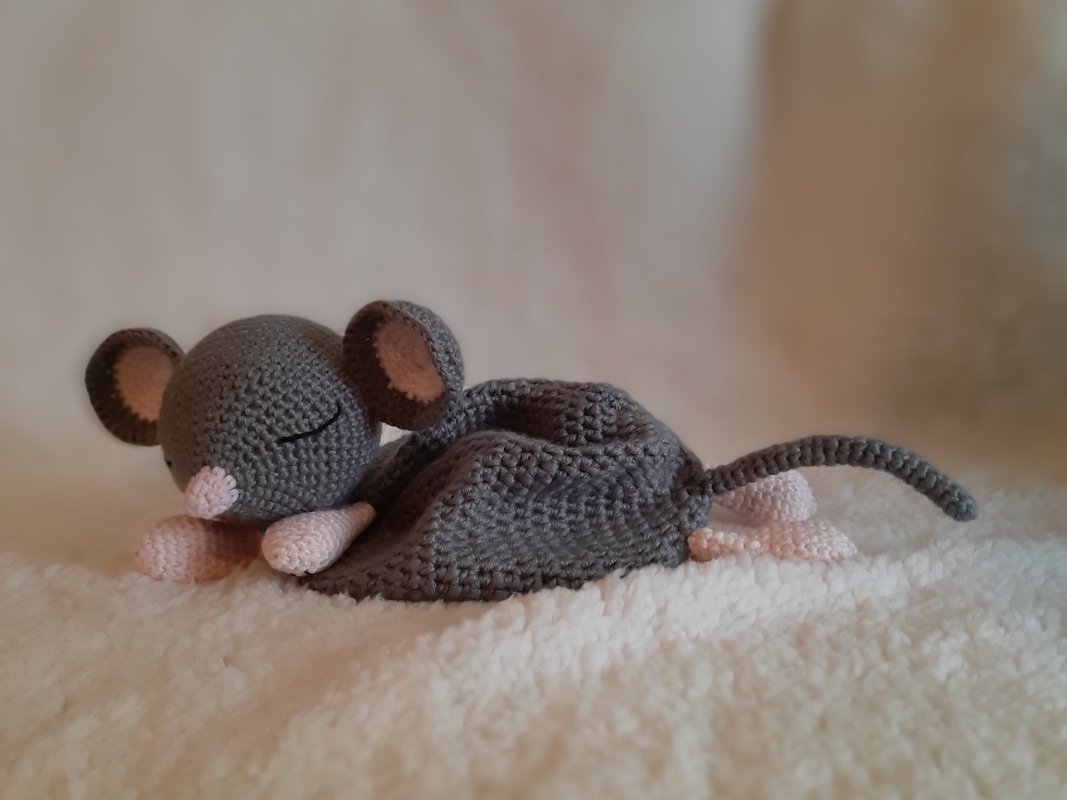 Häkelanleitung für Maus als Schnuffeltuch, Schmusetuch häkeln, Maus häkeln