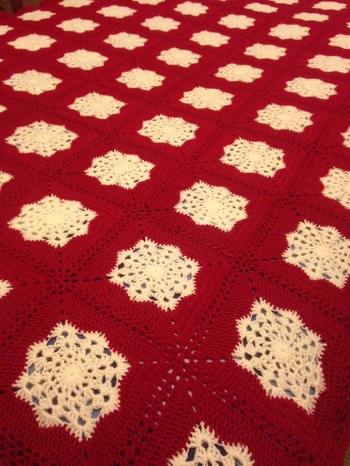 Рождественский плед.
Пряжа "Детская новинка" (Троицкая), акрил