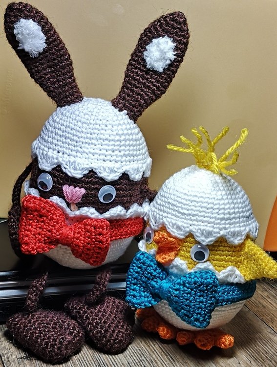 Egg, in another way! Bunny &amp; Chick - crochet pattern