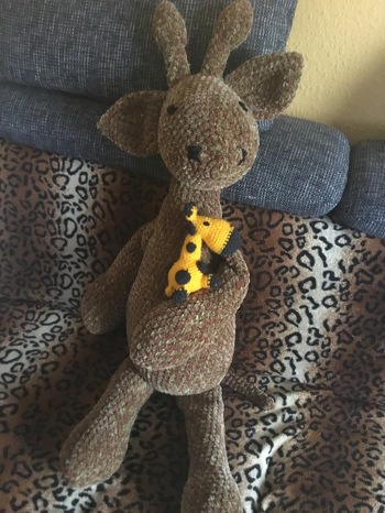 Riesen Giraffe aus Babywolle