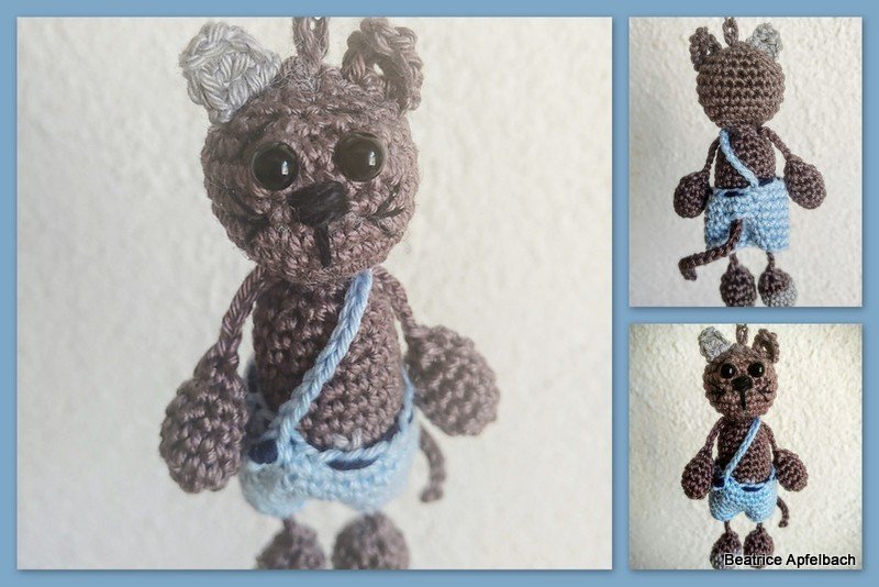 Häkelanleitung - Taschenbaumler Katze Kleo