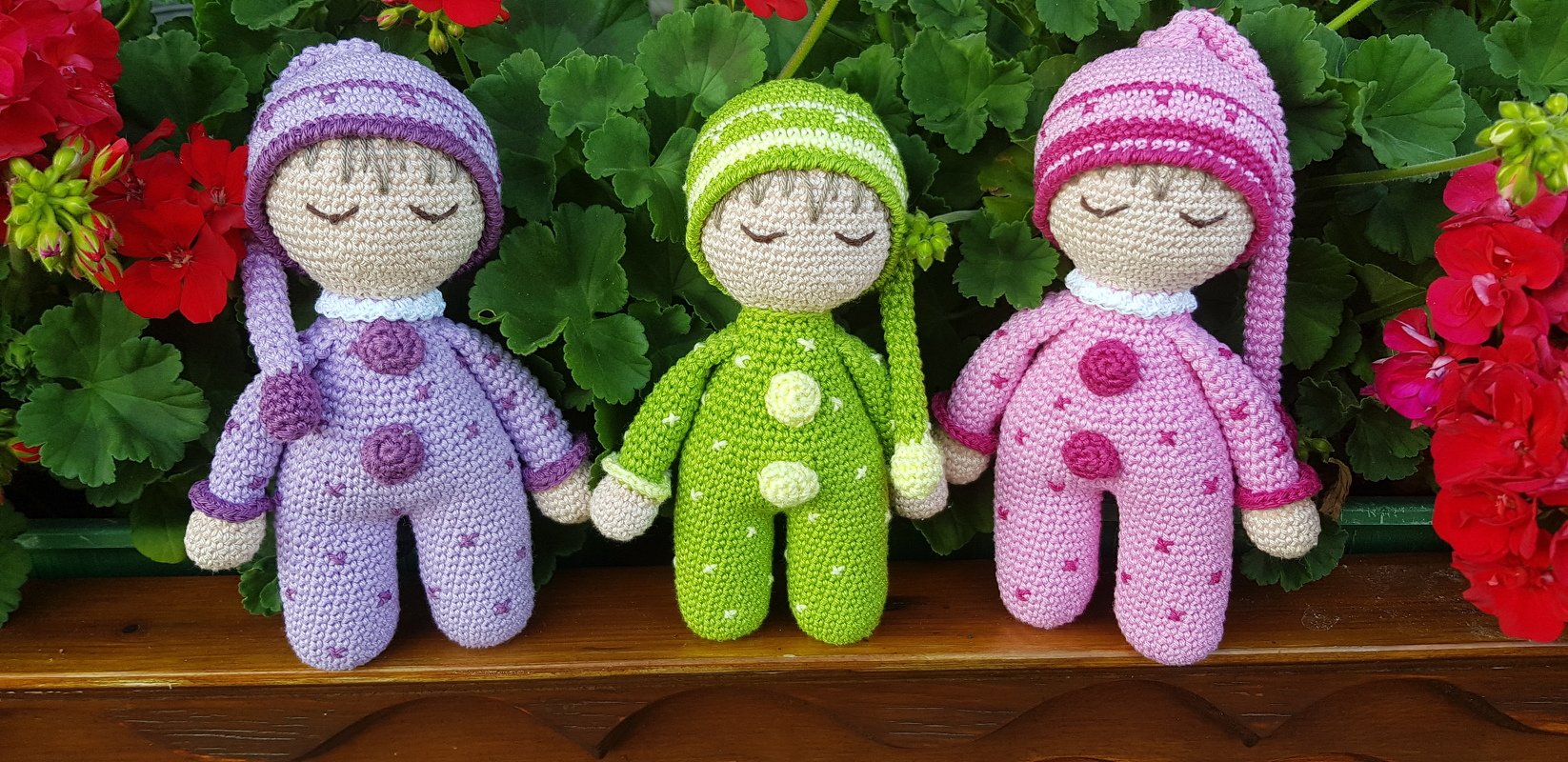Schlafpüppchen Mimi und Mo - Häkelanleitung