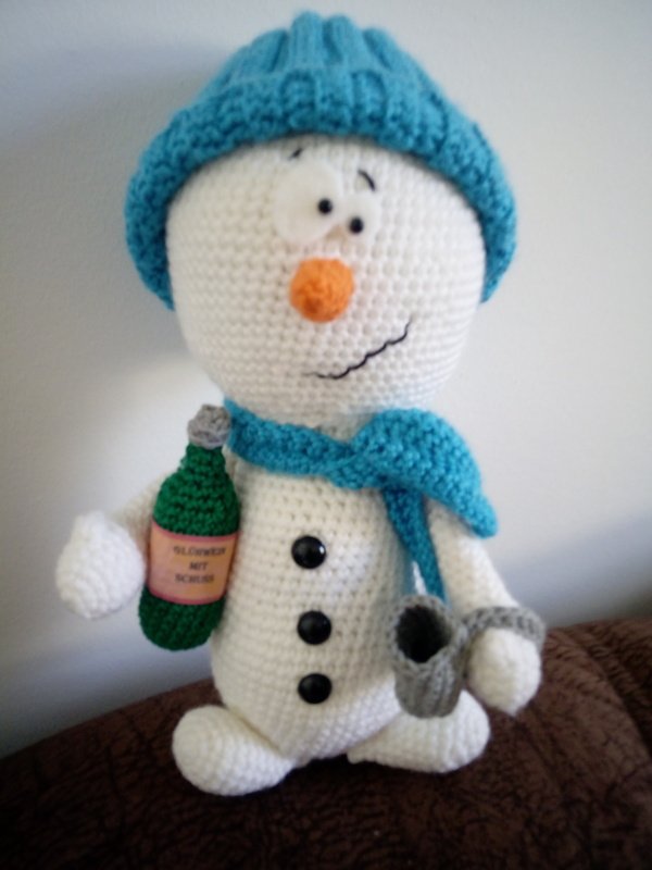 Schneemann – beschwipster Egon - Häkelanleitung