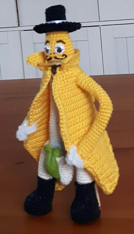 Häkelanleitung Jim Banane oder Komissar Jim