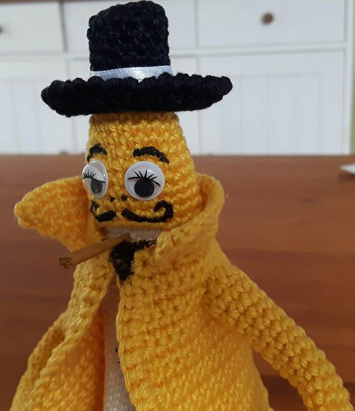 Häkelanleitung Jim Banane oder Komissar Jim