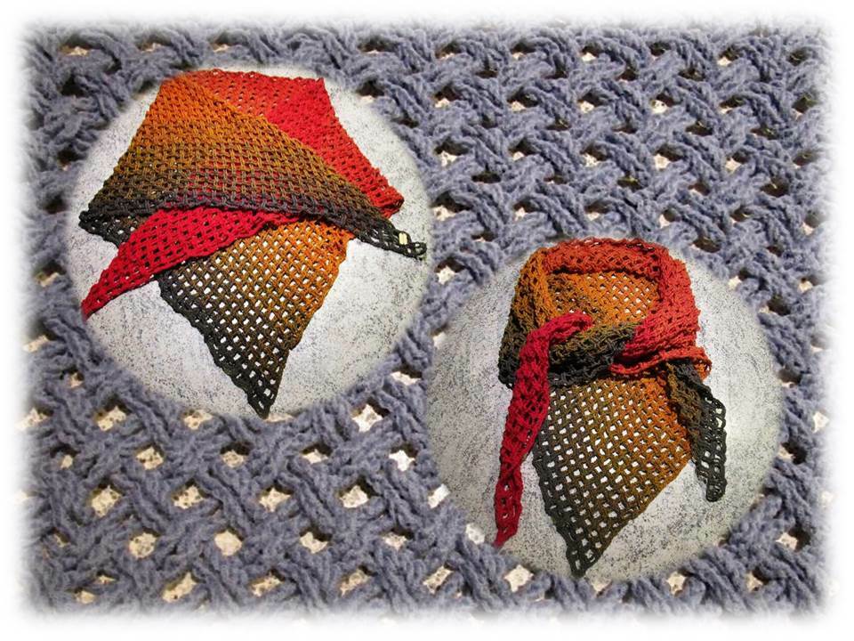 Triangular Scarf „Network“ - Crochet Pattern
