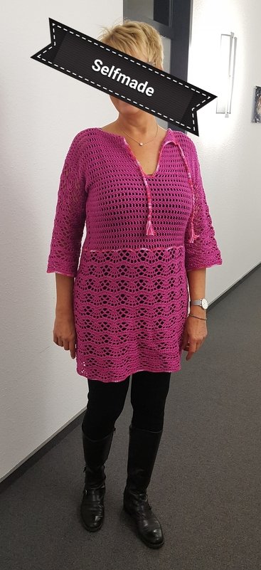 Tunika HAPPINESS (Gr. S/M und L/XL - leicht an alle Größen anzupassen)