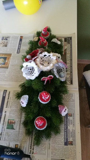 Mein neues Weihnachtsgesteck ist fertig