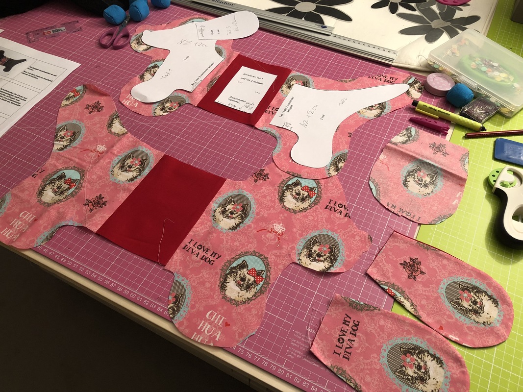 Hund Kuscheltier - Nähanleitung und Schnittmuster