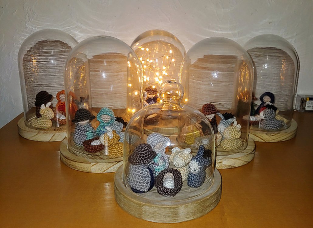 Häkelanleitung Mini Weihnachtskrippe Set mit 11 Figuren