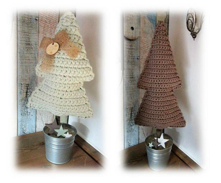 Weihnachtbäumchen  - XL Weihnachtbäumchen aus Textilgarn - Häkelanleitung