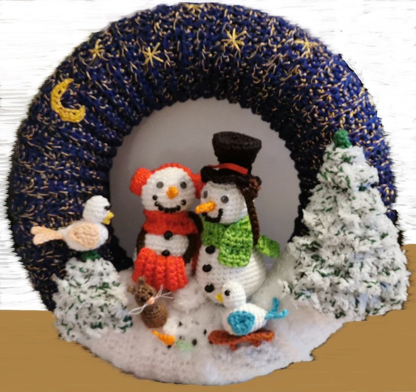 Häkelanleitung Adventskranz Schneemann - PDF Datei