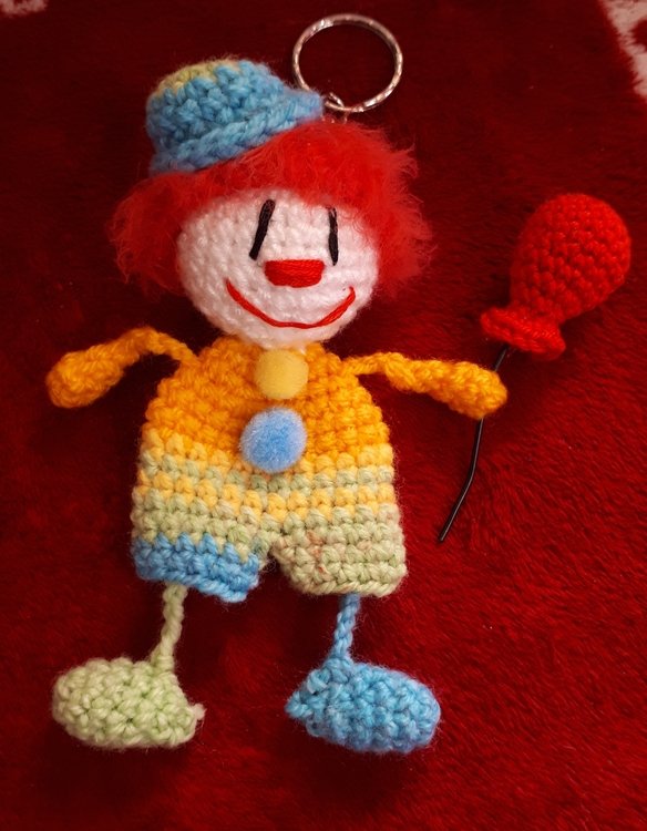 Keychain funny clown different variants carnival harlequin