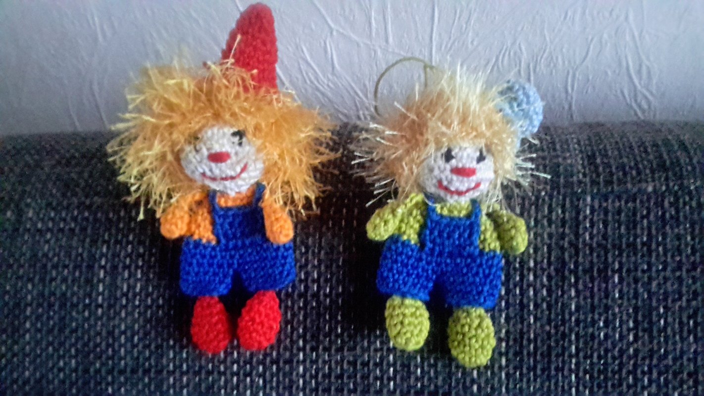 Schlüsselanhänger Clown Harlekin verschiedene Varianten zu Fasching Karneval