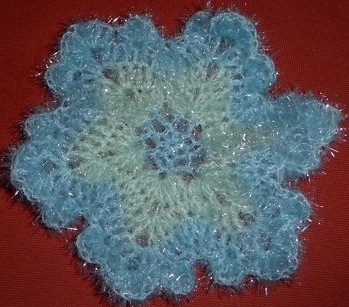 Eisblume, gehäkelt aus Creative Bubble, nach Anleitung von Fun-Design