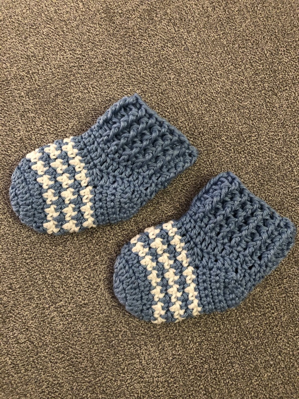 Häkelanleitung Babysocken 0-3 Monate