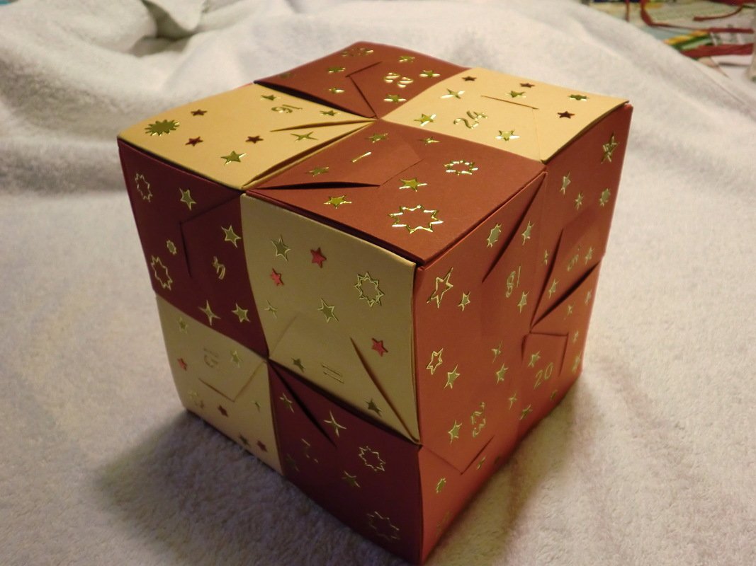 Adventskalender – Würfel – Bastelvorlagen und Anleitung